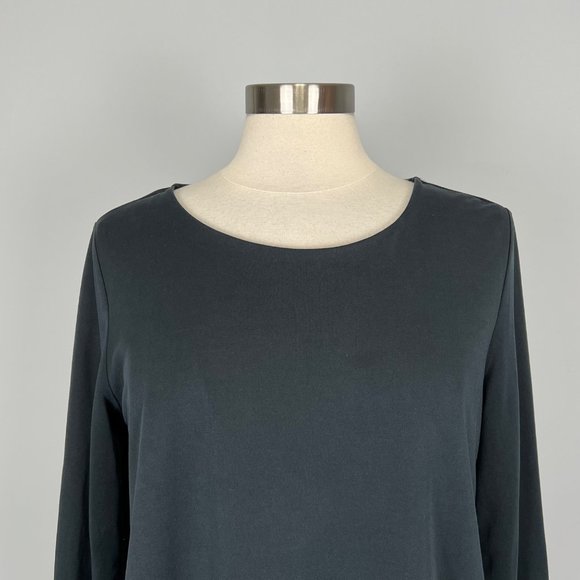 Soft Surroundings Womens Larsa Black Layered Front Tunic Top size Medium - Picture 2 of 11